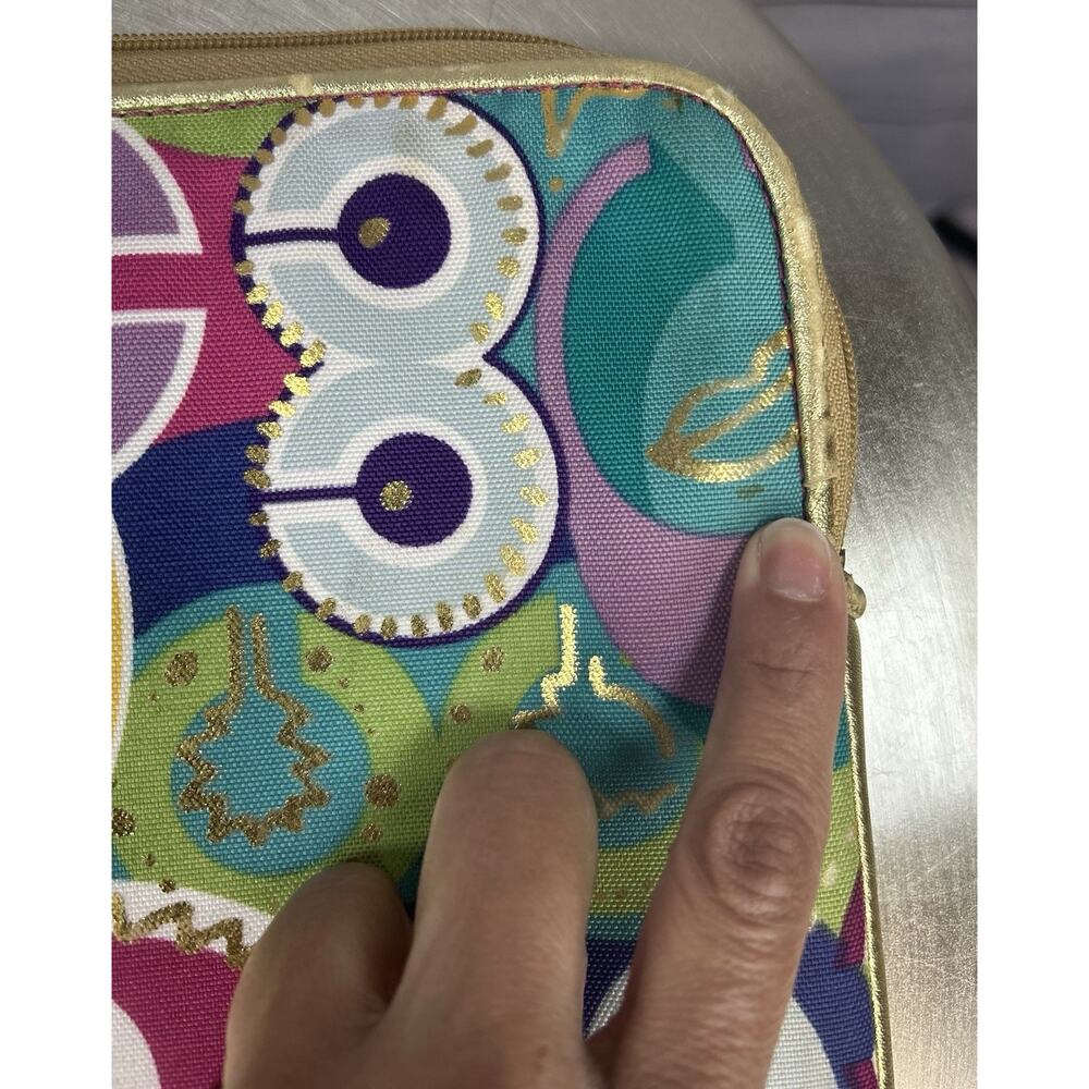 Coach Poppy Pop C Graffiti Padded Laptop Sleeve Multicolor Zip Case - Picture 3 of 10